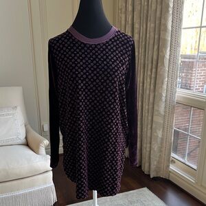 Johnny Was purple velvet Patterned Tunic/Dress